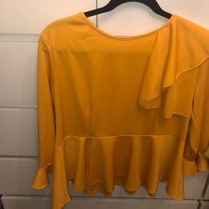 Mustard ruffle long sleeve!
